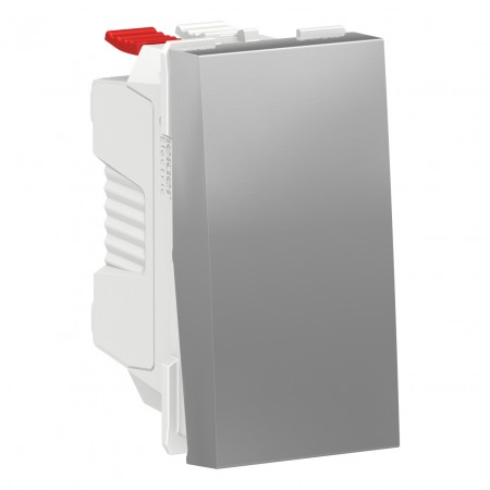 ВЫКЛЮЧАТЕЛЬ ОДНОКЛАВИШНЫЙ (СХ.1, 10 А) 1-МОДУЛЬ АЛЮМИНИЙ UNICA NEW Schneider Electric (NU310130)