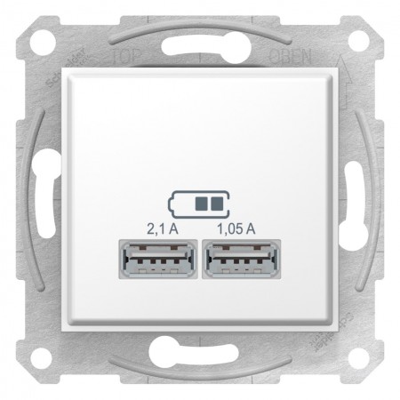 USB РОЗЕТКА 2,1A БЕЛАЯ  SEDNA Schneider Electric (SDN2710221)